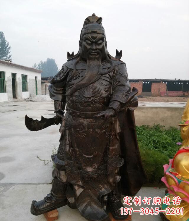 湖南铸铜关公像铜雕