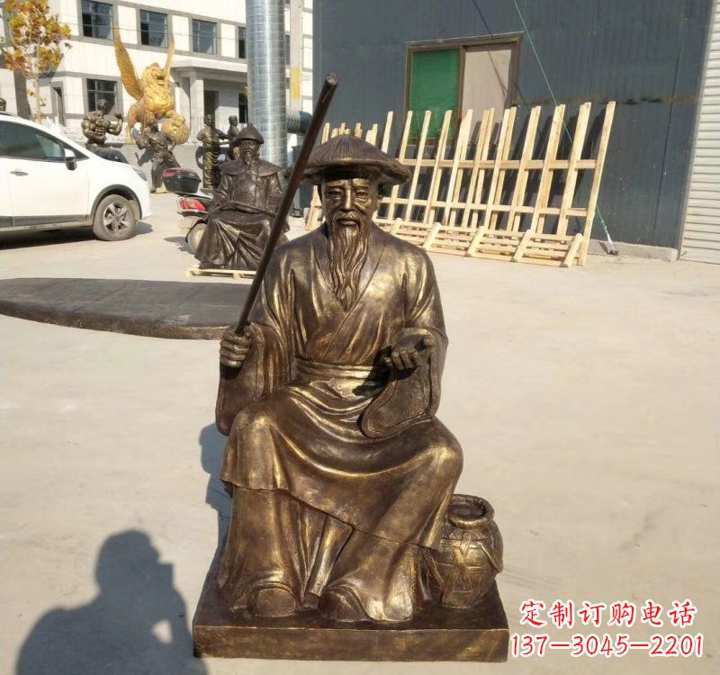 湖南铸铜姜太公钓鱼