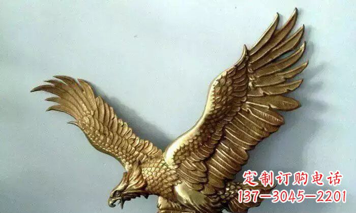 湖南铸铜老鹰企业动物铜雕 (2)