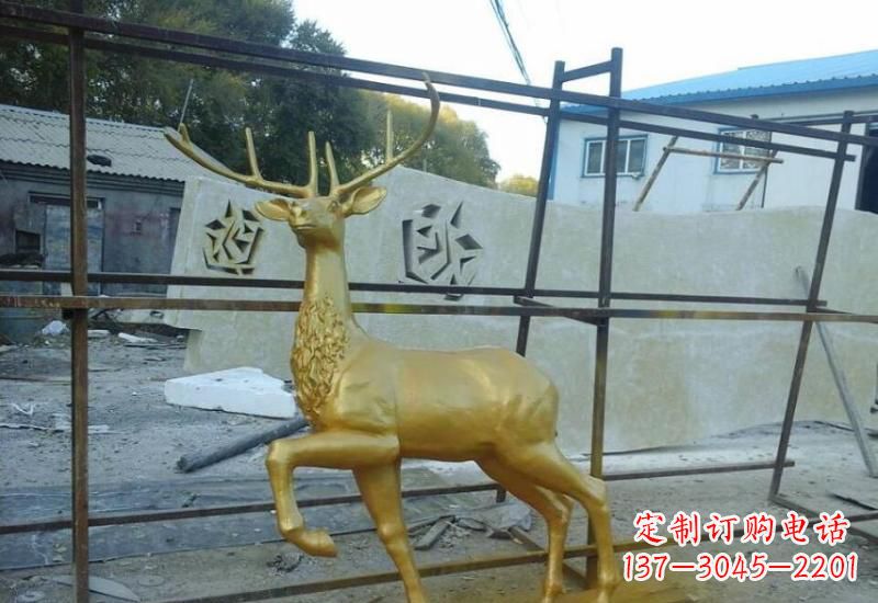 湖南铸铜梅花鹿雕塑