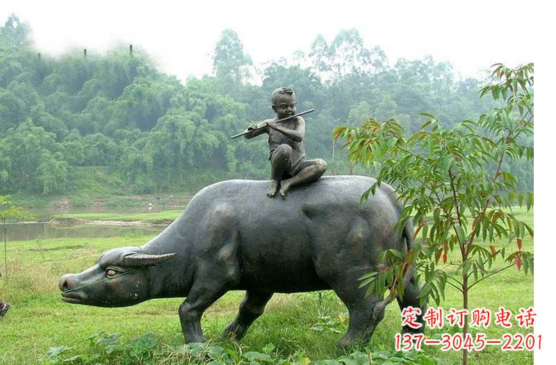 湖南铸铜牧童牛