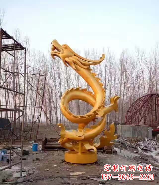湖南铸铜盘龙云腾铜雕