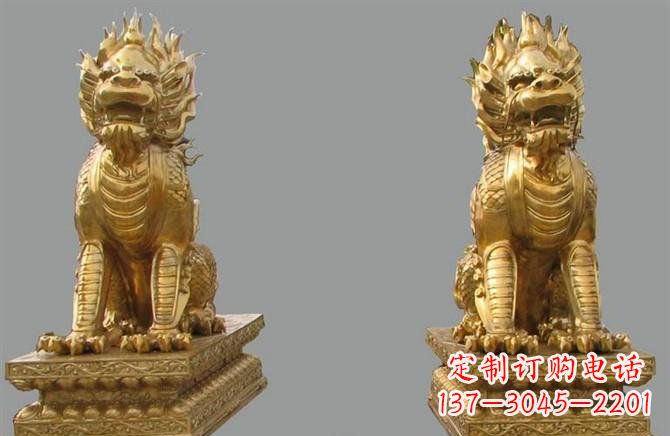 湖南铸铜麒麟雕塑222