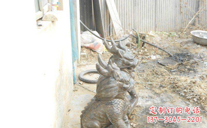 湖南铸铜麒麟古代神兽铜雕