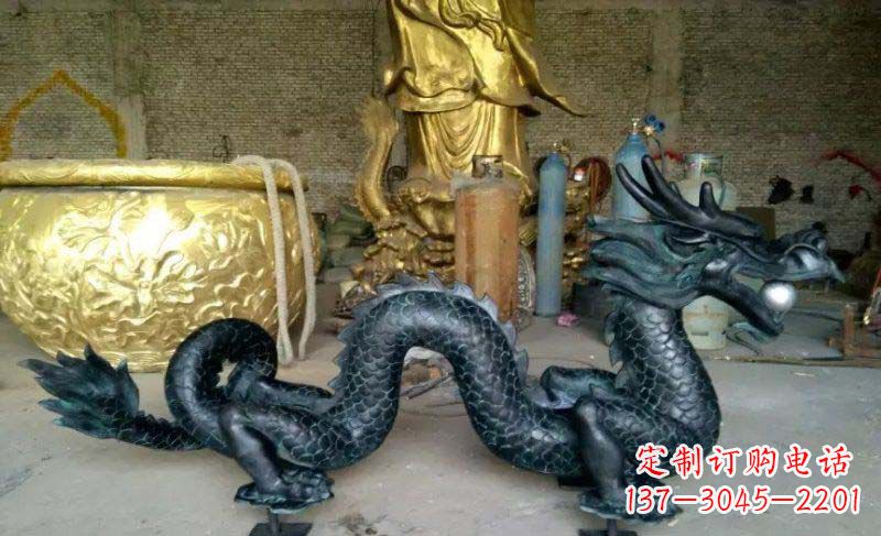 湖南铸铜双龙戏珠广场铜雕