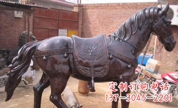湖南紫铜马公园铜雕