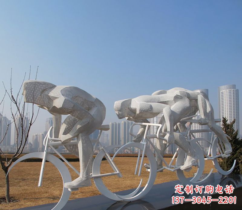 湖南自行车比赛不锈钢雕塑
