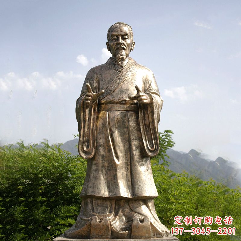 湖南祖冲之纯铜雕像