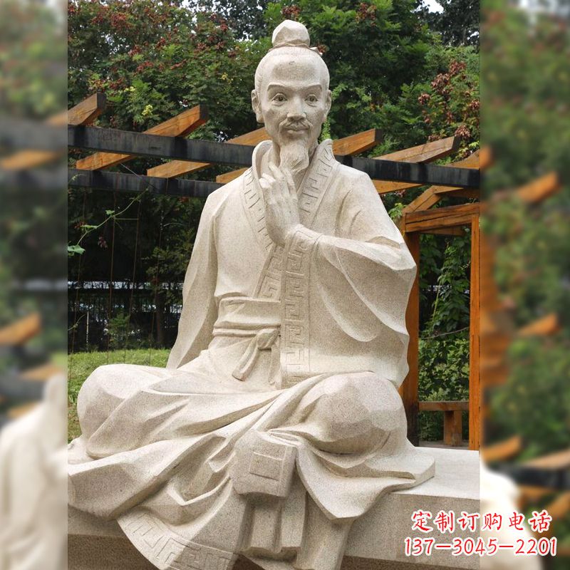 湖南祖冲之石雕塑像-园林人物历史名人雕像