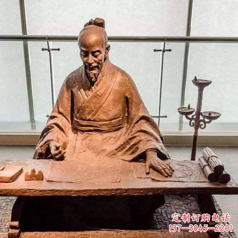 湖南祖冲之圆周率情景小品雕塑-中国古代数学家著名历史人物