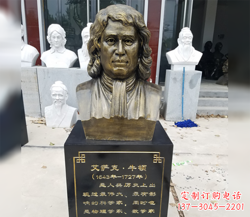 湖南牛顿胸雕铜雕