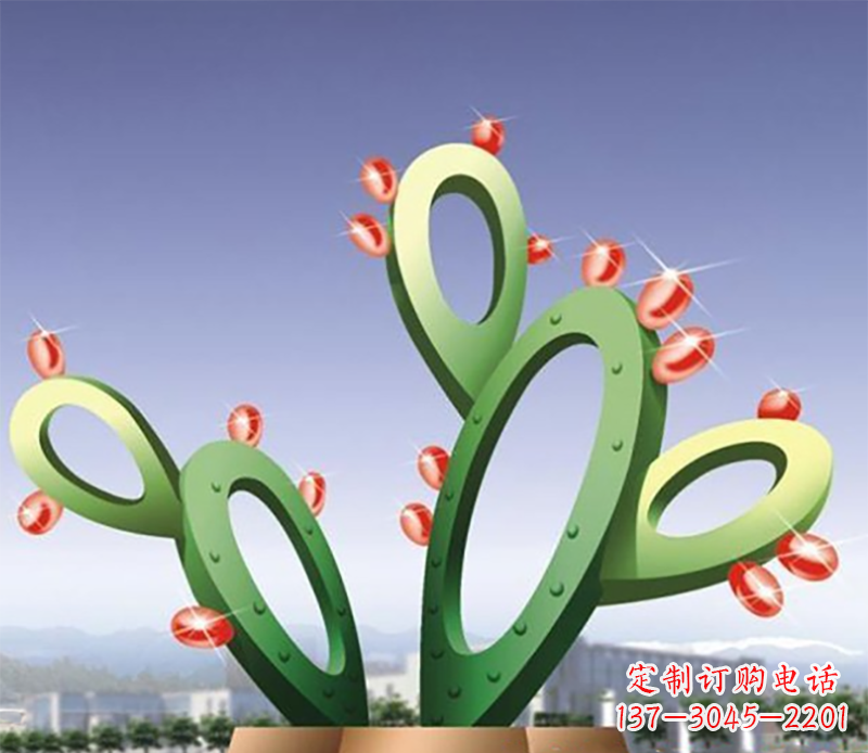湖南仙人掌不锈钢雕塑